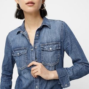 Western Chambray Shirt in Vintage Indigo